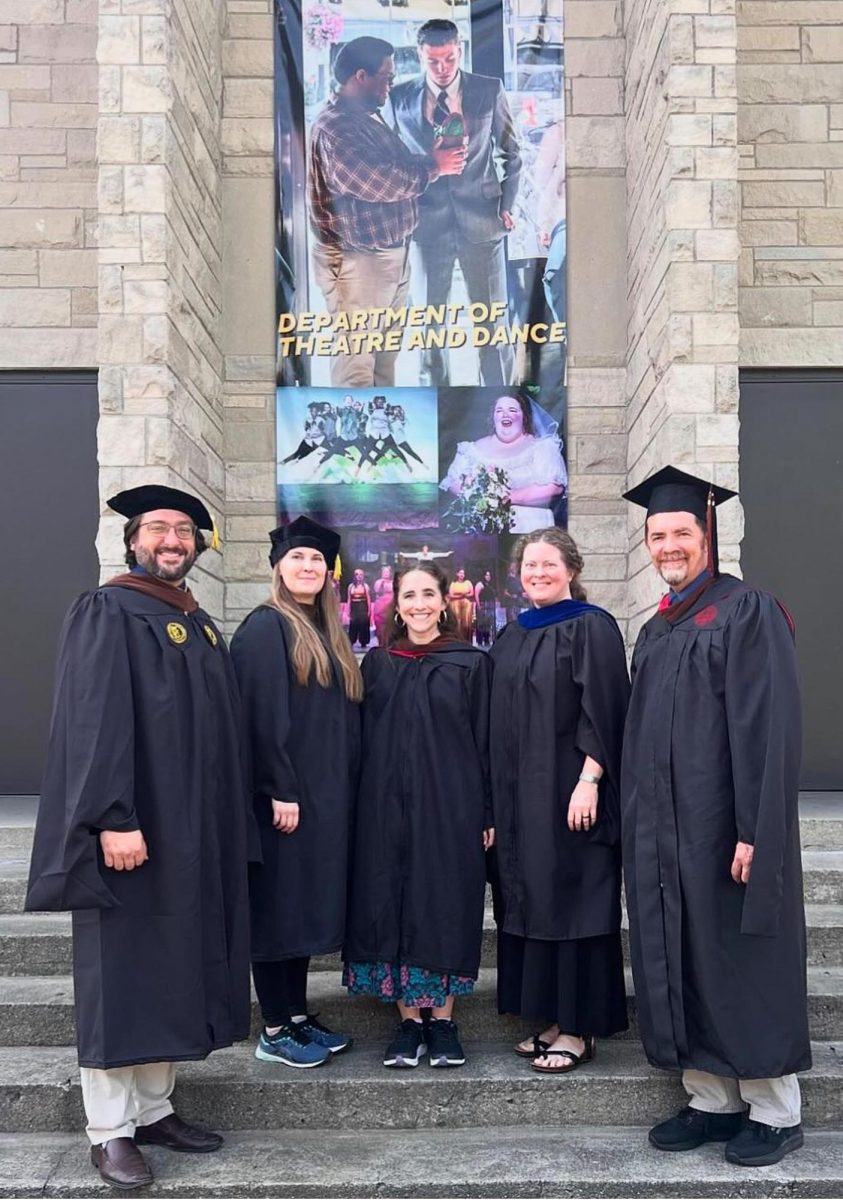 The members of Campbellsville University’s Department of Theater and Dance are, from left, Daniel Stargel, Kristin Dowdy, Christie Connelly, Starr Garrett and Stephen English.