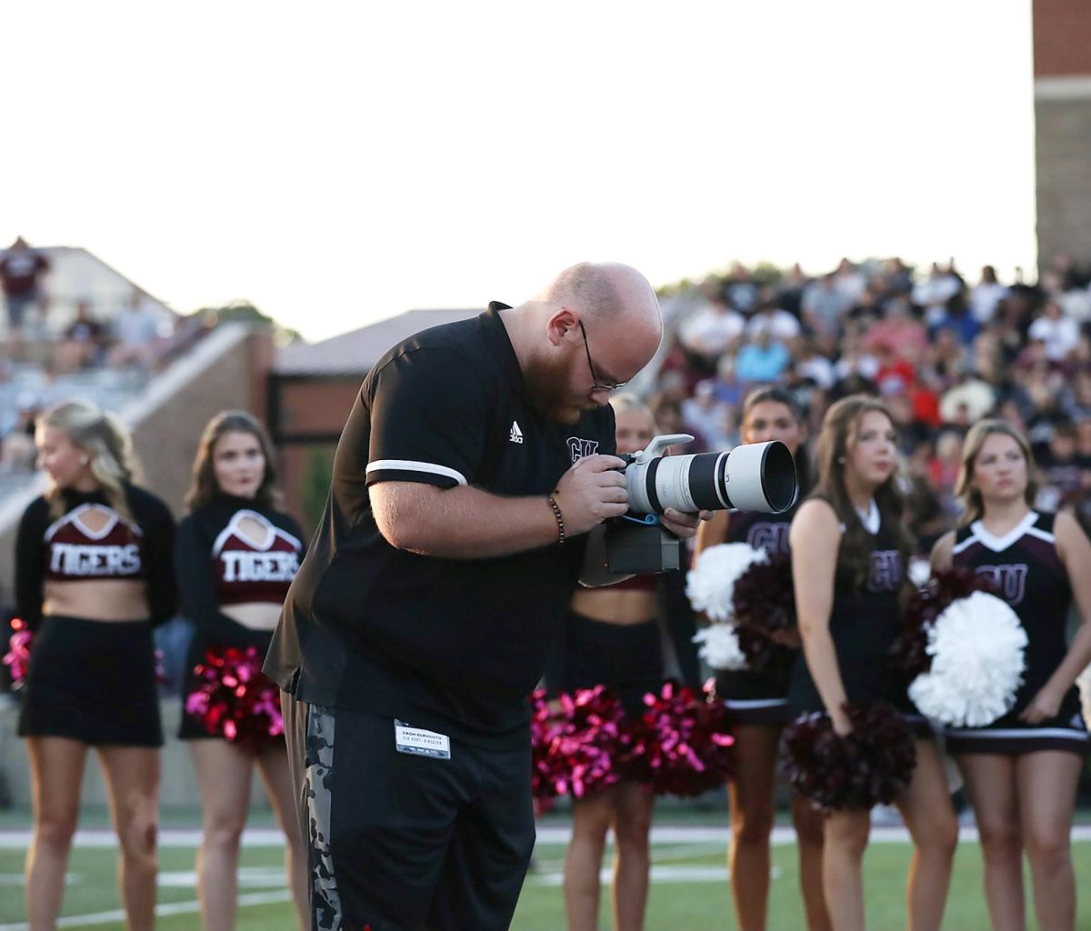 Beginning in the summer of 2018, the CU Sports Network was created by the Sports Information Department (SID) at CU. Zach Clements, the current assistant sports information director and creative director, was tasked with growing the broadcast. (Photos by Campbellsville University’s Sports Information Department.)