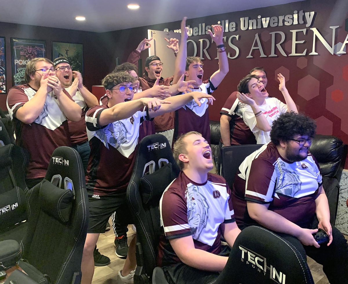 Scholarship money and the chance to game are definite benefits of the Esports program, but the true secret of the Campbellsville Esports team is the camaraderie it fosters. (Photo provided by Zachary Brady)