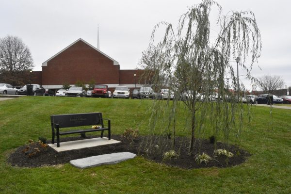 The bench has been up since August, and was designed in April by a group of those close to Kilman. Engraved on each side are flowers–a bluebonnet, the Texas state flower, and a bitterroot, the Montana state flower. The respective flowers represent where Josiah was born, and where he was raised.