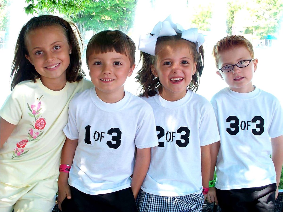 Pictured, from left, in birth order, is my sister Faith, me, my sister Grace, and my brother Layne.