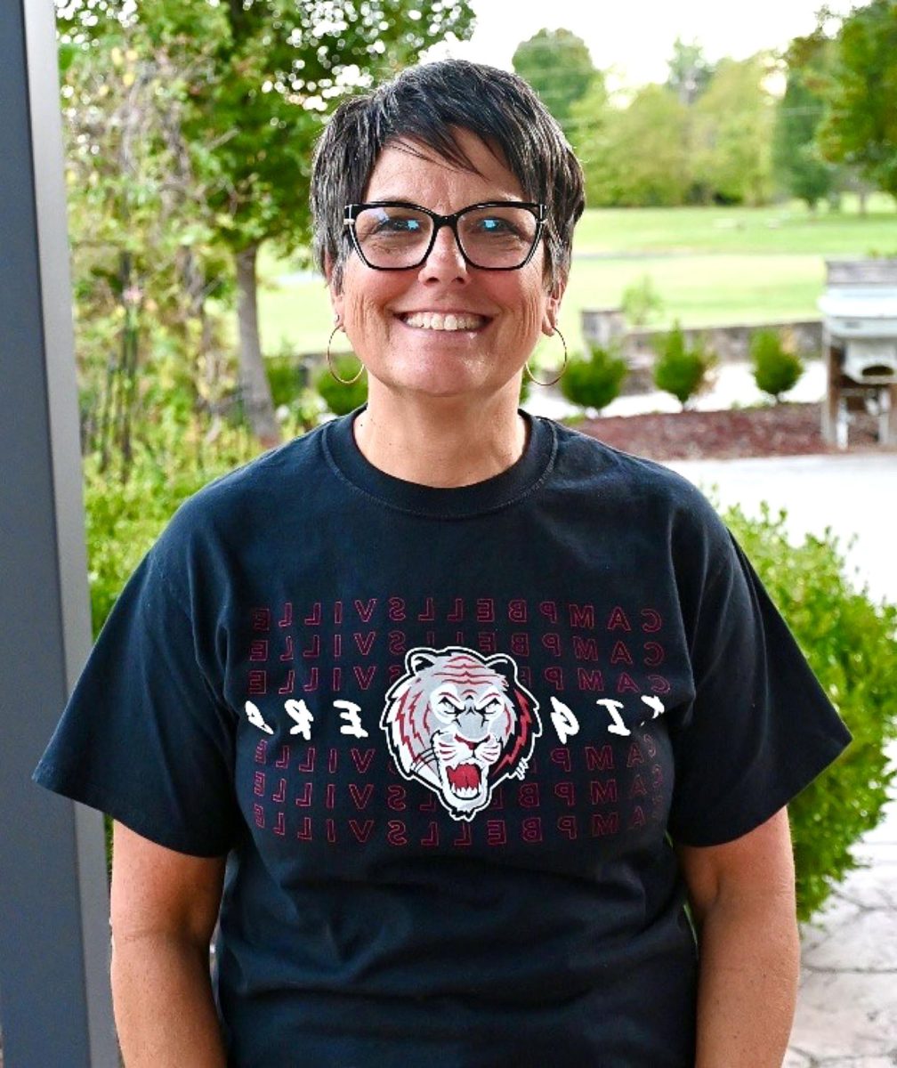 Amy Schakat is the character coach for Campbellsville University women’s wrestling team.