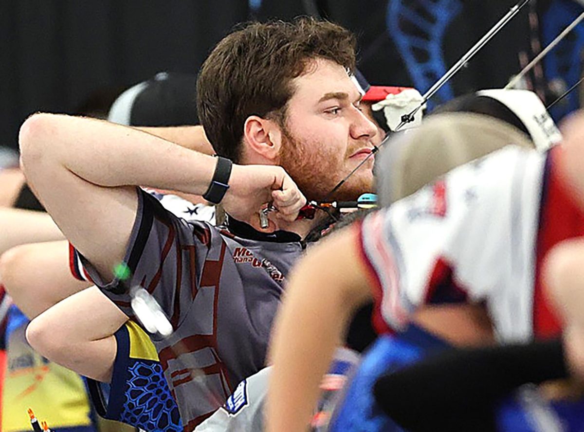 Miller competes at the USA Indoor Nationals, a two-day event during the 2024-25 season. In a typical season, Campbellsville competes against six Mid-South Conference opponents. (Photo courtesy of the CU Sports Information Department.)